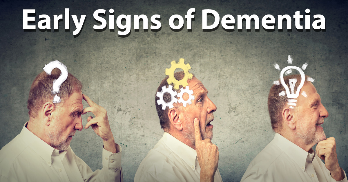 Early Signs of Dementia, Elderly caucasian male trying to think