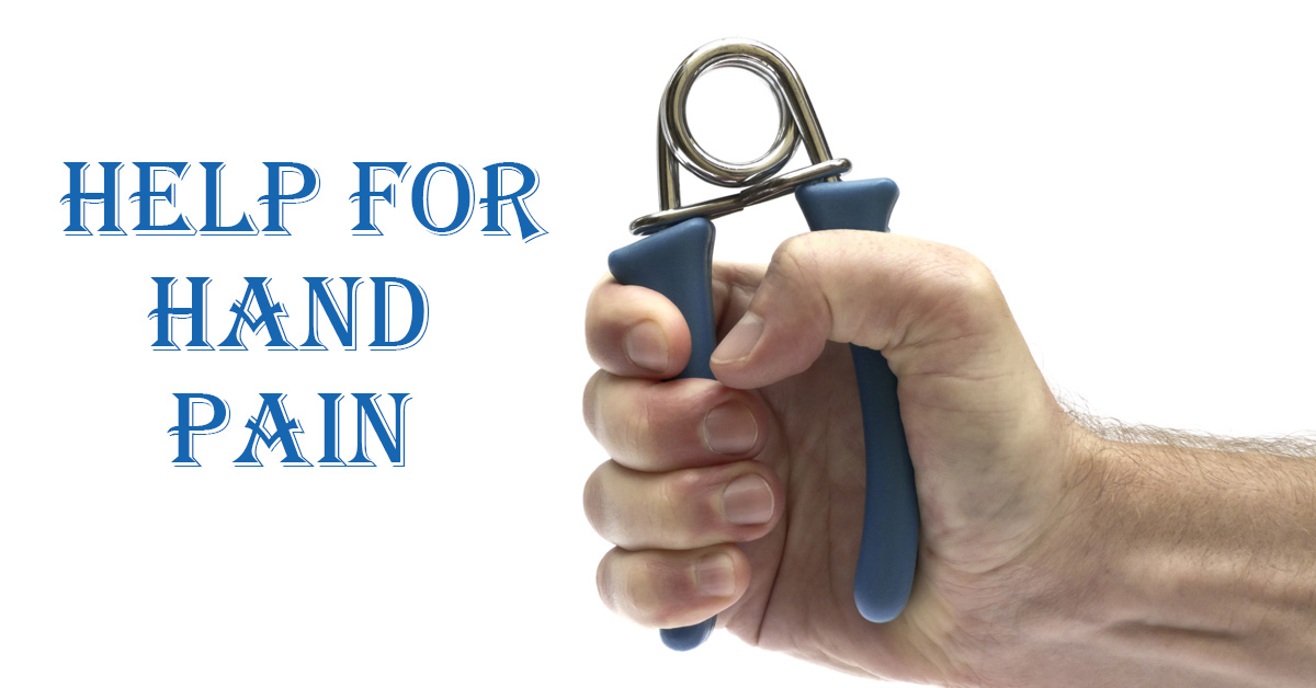 Healthier Hands. Picture of a caucasian hand squeezing a piece of equipment to strengthen hands.