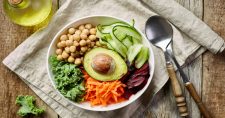 Diet, Arthritis, and Joint Pain. Image of a plate of veggies for lunch.